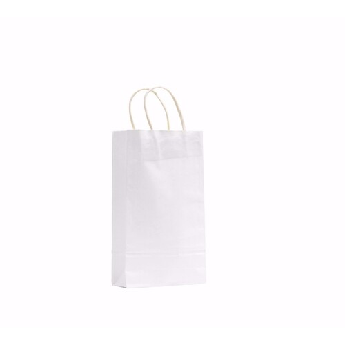 Paper Carry Bag Twist Handle Baby White