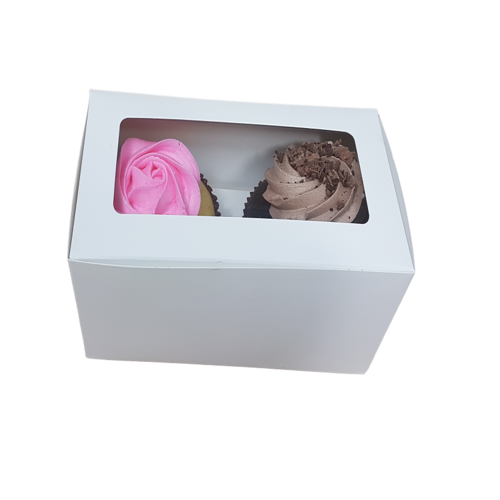 Cupcake Box 2 w Insert White