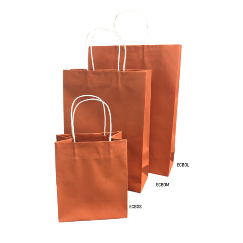 Paper Carry Bag Large Burnt Orange