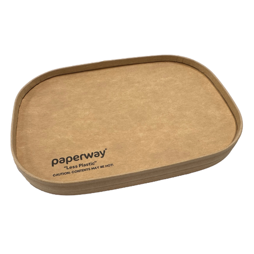 PLA Paper Lid to Suit Compostable PRC Containers - PK