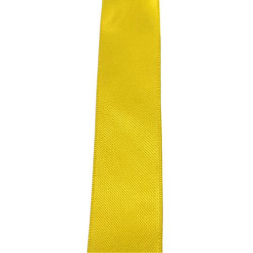 Double Sided Satin Ribbon 9mm Yellow 91m