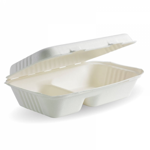 BioCane Clam 2 Compartment White