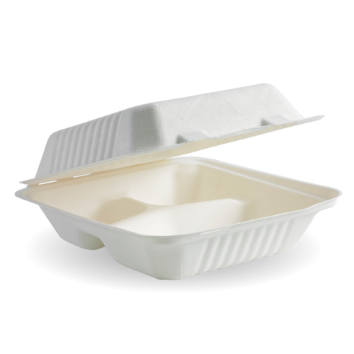 BioCane Clam 3 Compartment White - PK