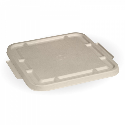 Three Compartment Large Natural Takeaway Lid - PK