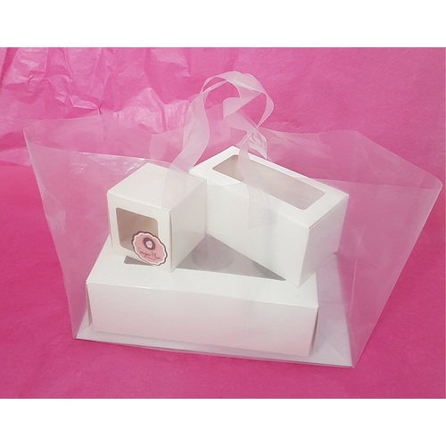 Carry Bag for 6 Cupcake Box Clear