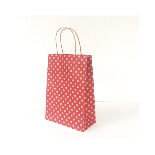 Gift Bag Midi Red Spot on Kraft