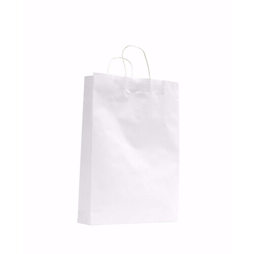 Paper Carry Bag Twist Handle Large White