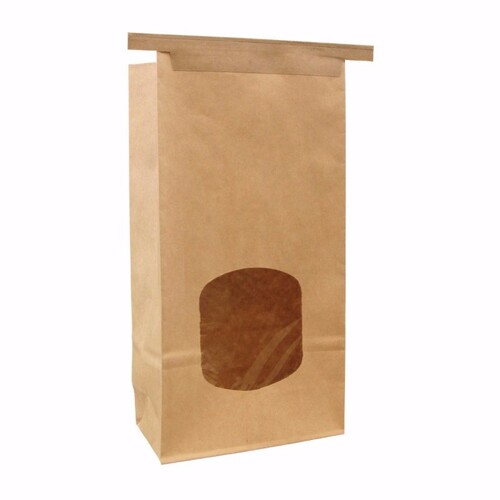 Window Tin-Tie Paper Bag Medium Brown