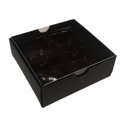 Choc Box 4 Black Base, Clear Lid and Tray