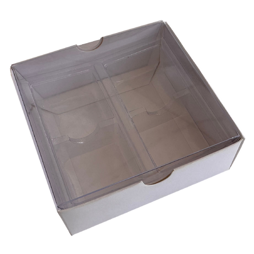 Choc Box 4 White Base, Clear Lid and Tray