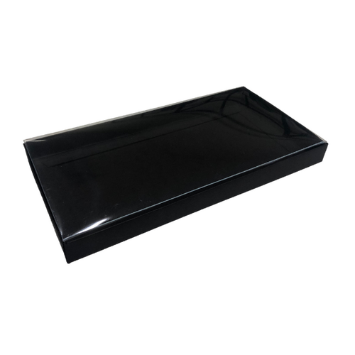 Rectangle Box DL Black Clear Lid