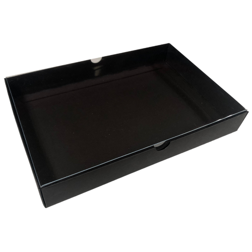 Rectangle Box 24 Black Clear Lid