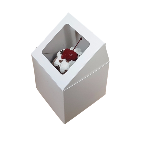 Cupcake Box Single w Insert White