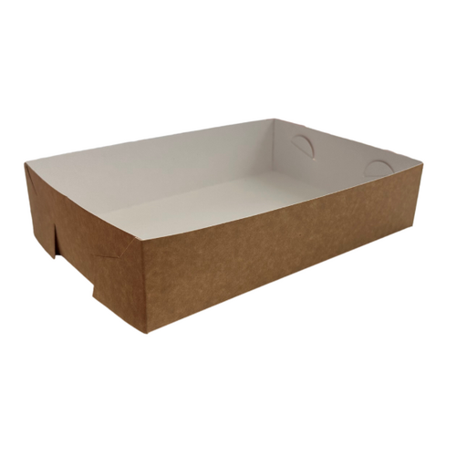 Cake Tray Large Kraft 250x180x55mm