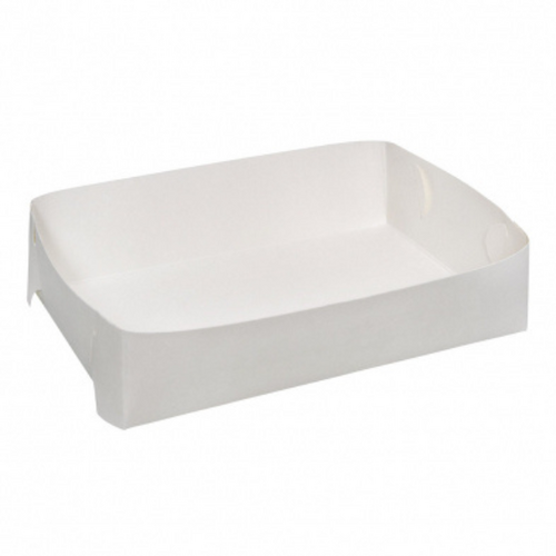 Cake Tray Medium White 220x150x50mm