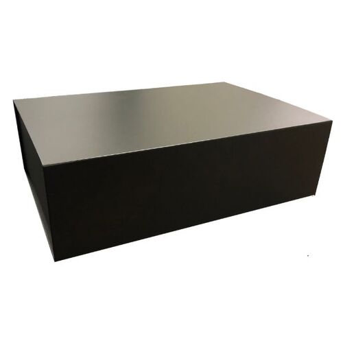 Magnetic Collapsible Box Square Matte Black - Square Front