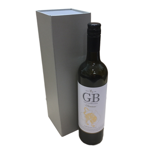 Collapsible Rigid Wine Box Silver