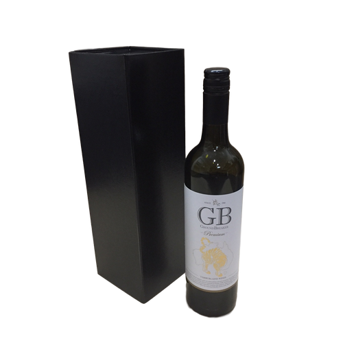 Magnetic Collapsible Wine Box Gloss Black - Square Front