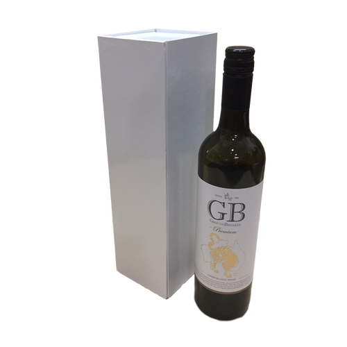 Magnetic Collapsible Wine Box Matte White - Square Front