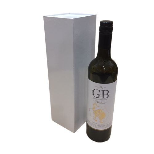 Magnetic Collapsible Wine Box Matte White - Square Front
