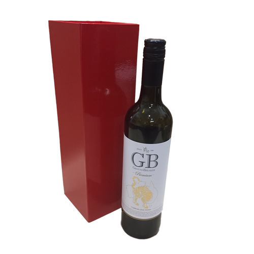 Magnetic Collapsible Wine Box Red - Square Front