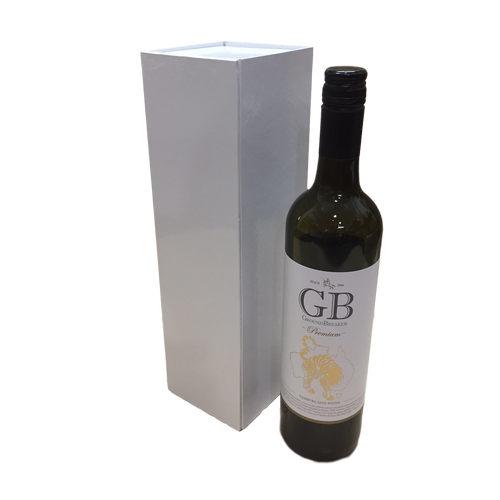 Magnetic Collapsible Wine Box Gloss White - Square Front
