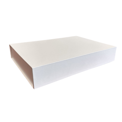 Magnetic Collapsible Document Box Matte White - Square Front