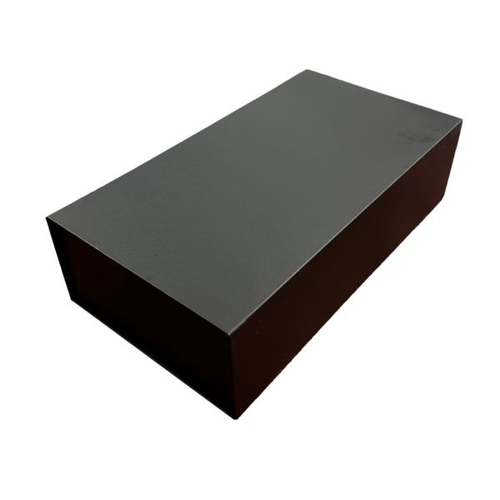 Magnetic Collapsible Box Dbl Wine  Matte Black - Square Front