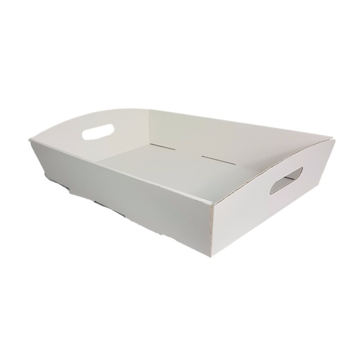 Hamper Tray Medium Matte White