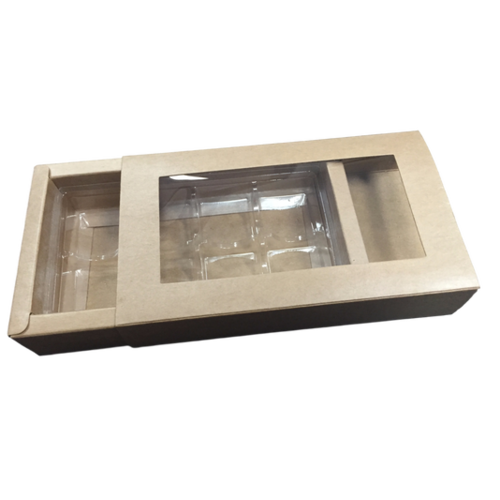 Choc Box 8 with Sleeve and Tray Kraft