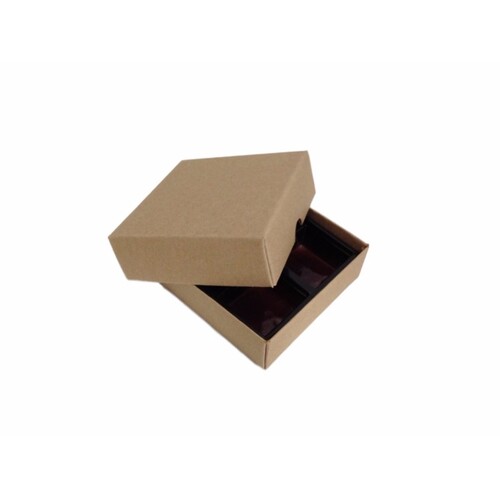 Choc Box 4 Kraft Base, Kraft Lid and Tray