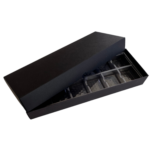 Choc Box 12 Black Base, Black Lid and Tray