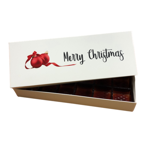 Choc Box 12 White Base, Christmas Baubles Lid and Tray