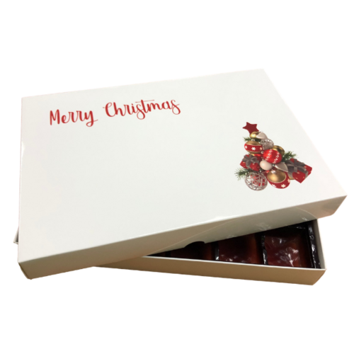 Choc Box 24 White Base, Christmas Bauble Tree Lid and Tray