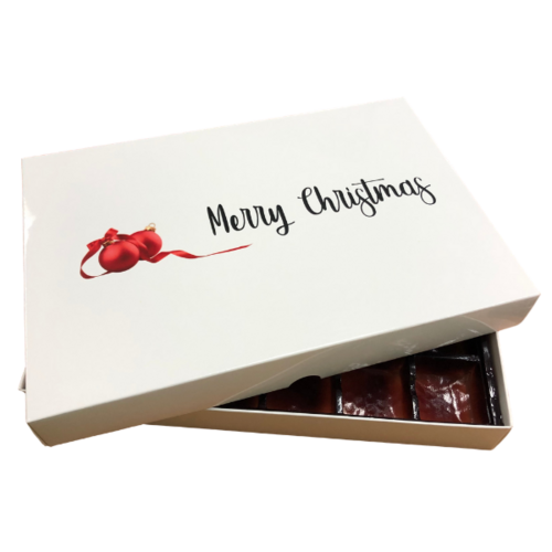 Choc Box 24 White Base, Christmas Baubles Lid and Tray