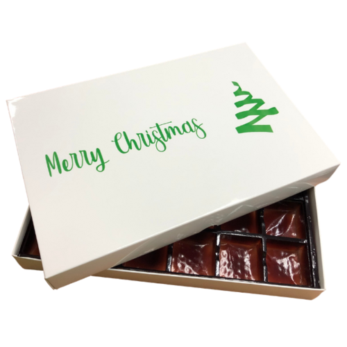 Choc Box 24 White Base, Christmas Tree Lid and Tray