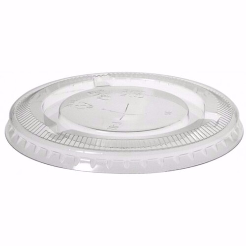 Plastic Cup Flat Slotted Lids Clear 22F