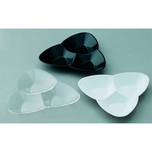 Canape Dish Triple 30ml Clear