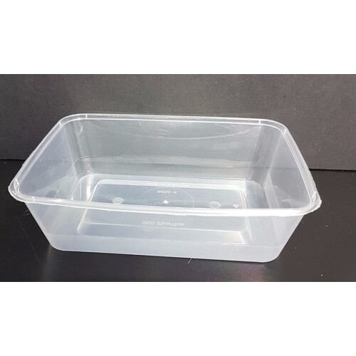 Takeaway Container Rectangle 600ml Base Only