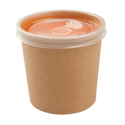 Souper Pot + Clear Lid 16oz Kraft