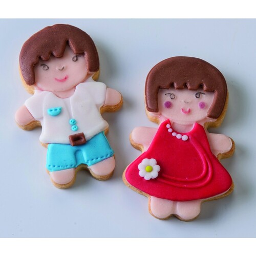 MICA - Kit 2 Pcs Little Girl And Boy Cookie Cutter
