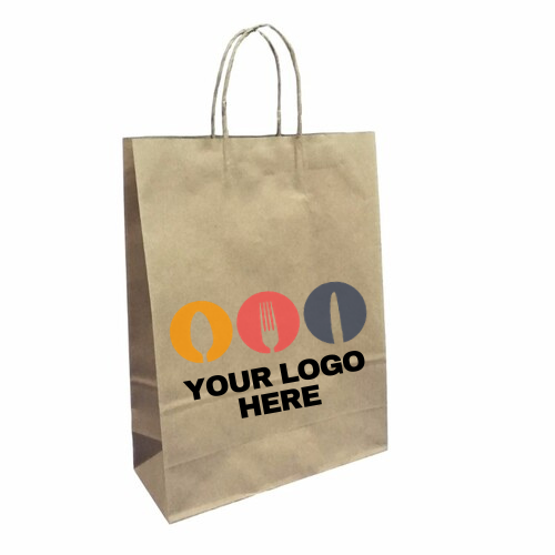 Custom Printed 1 Side Carry Bag Baby Brown 265x160+70G mm