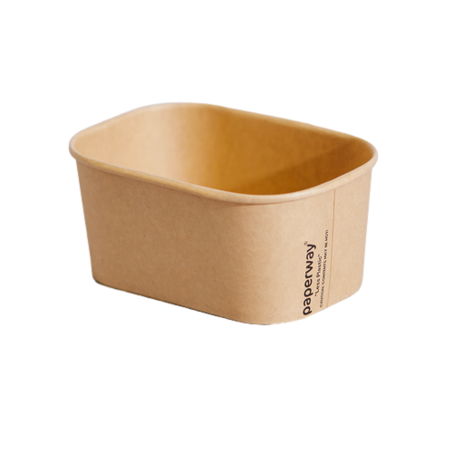 Rectangular Compostable Container 1000ml Kraft - PK