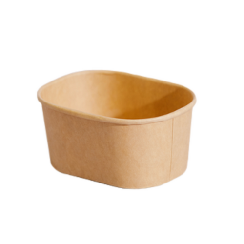 Rectangular Compostable Container 250ml Kraft