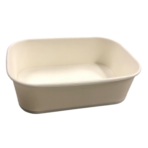 Rectangular Compostable Container 650ml White