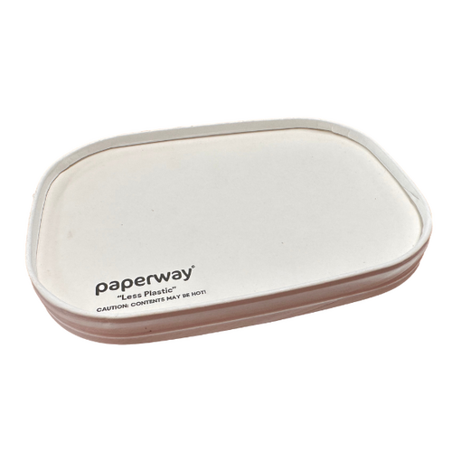 PLA Paper Lid to Suit Compostable PRC Containers - PK