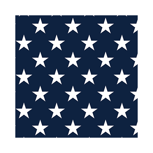 Paper Wrap Navy Stars on White 500mm x 50m