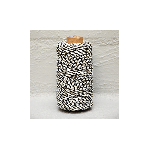 Bakers Twine Black and White 2mm x 100m