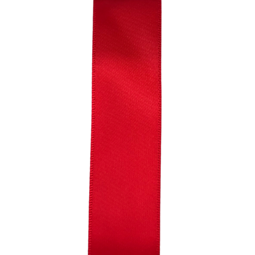 Double Sided Satin Ribbon 9mm Hot Red 91m