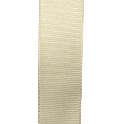 Double Sided Satin Ribbon 9mm Ivory 91m